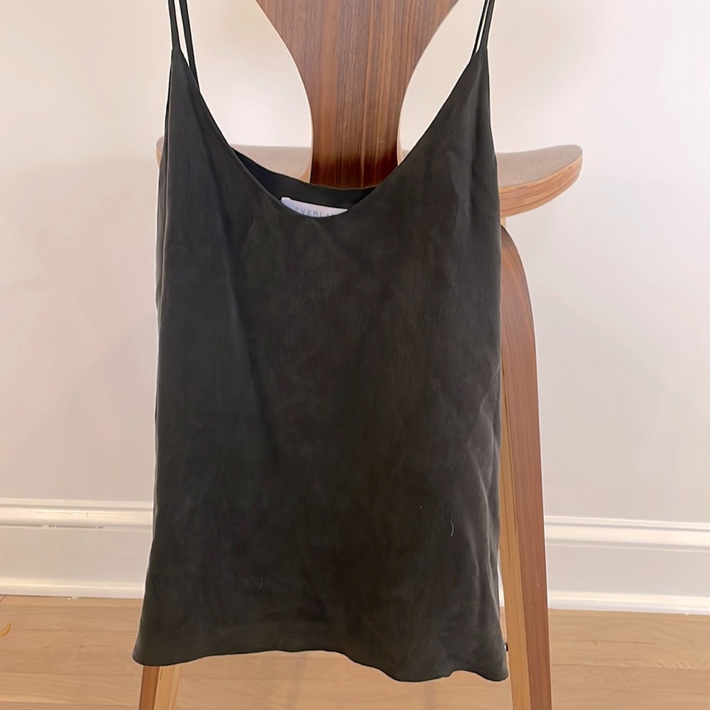 100% Silk Everlane black cami